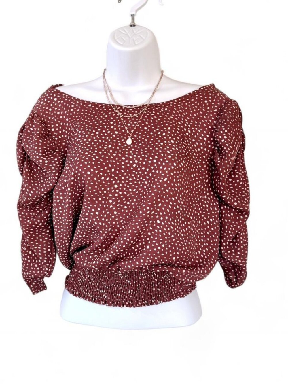 Maroon Long Sleeve Summer Crop Top